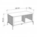 ΤΡΑΠΕΖΑΚΙ ΣΑΛΟΝΙΟΥ DARWEN CASHMERE/ARTISAN OAK/CASHMERE MATT FOIL 101x55x46εκ