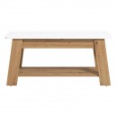 ΤΡΑΠΕΖΑΚΙ ΣΑΛΟΝΙΟΥ PIAVE ARTISAN OAK-ΛΕΥΚΟ HIGH GLOSS 101x55x47εκ