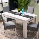 ΤΡΑΠΕΖΙ DOMUS WHITE/BLACK-GREY WOOD 135x80.5x74.5εκ