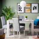 ΤΡΑΠΕΖΙ DOMUS WHITE/BLACK-GREY WOOD 135x80.5x74.5εκ