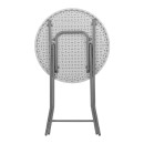 ΤΡΑΠΕΖΙ ΜΠΑΡ ΣΥΝΕΔΡΙΟΥ-CATERING Fylliana FL80 ΛΕΥΚΟ 80x110εκ ΣΤΡΟΓΓΥΛΟ ΠΤΥΣΣΟΜΕΝΟ