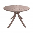 ΤΡΑΠΕΖΙ ΠΛΑΣΤΙΚΟ ΣΤΡΟΓΓΥΛΟ FYLLIANA FL8100 CAPPUCCINO ΧΡΩΜΑ 100x75εκ