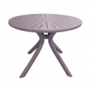 ΤΡΑΠΕΖΙ ΠΛΑΣΤΙΚΟ ΣΤΡΟΓΓΥΛΟ FYLLIANA FL8100 ΓΚΡΙ ΧΡΩΜΑ 100x75εκ