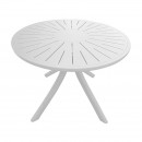 ΤΡΑΠΕΖΙ ΠΛΑΣΤΙΚΟ ΣΤΡΟΓΓΥΛΟ FYLLIANA FL8100 ΛΕΥΚΟ ΧΡΩΜΑ 100x75εκ