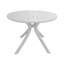 ΤΡΑΠΕΖΙ ΠΛΑΣΤΙΚΟ ΣΤΡΟΓΓΥΛΟ FYLLIANA FL8100 ΛΕΥΚΟ ΧΡΩΜΑ 100x75εκ