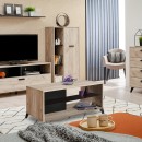 ΤΡΑΠΕΖΙ ΣΑΛΟΝΙΟΥ UMBRIA KS GREY OAK-ΜΑΥΡΟ 101x50x47εκ m.b.r