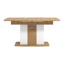 ΤΡΑΠΕΖΙ ΤΡΑΠΕΖΑΡΙΑΣ ΑΝΟΙΓΟΜΕΝΟ BRETAGNA ARTISAN OAK-ΛΕΥΚΟ HIGH GLOSS FOIL 160x90x76εκ a.p.r