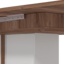 ΤΡΑΠΕΖΙ ΤΡΑΠΕΖΑΡΙΑΣ ΑΝΟΙΓΟΜΕΝΟ BURGUNDY ΛΕΥΚΟ-FLAGSTAFF OAK-ΛΕΥΚΟ HIGH GLOSS FOIL 160x90,5x78εκ s.p.k