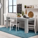 ΤΡΑΠΕΖΙ ΤΡΑΠΕΖΑΡΙΑΣ DOMUS 135 ΓΚΡΙ CONCRETE-ΛΕΥΚΟ 135x80.5x74.5εκ