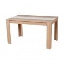 ΤΡΑΠΕΖΙ ΤΡΑΠΕΖΑΡΙΑΣ DOMUS 135 SONOMA OAK-ΛΕΥΚΟ 135x81x75εκ