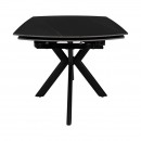 ΤΡΑΠΕΖΙ ΤΡΑΠΕΖΑΡΙΑΣ ΕΠΕΚΤΕΙΝΟΜΕΝΟ Fylliana Armonia ΜΕ ΜΑΥΡΗ ΚΕΡΑΜΙΚΗ ΕΠΙΦΑΝΕΙΑ ΚΑΙ ΜΕΤΑΛΛΙΚΑ ΠΟΔΙΑ 120-180x90x75εκ