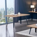 ΤΡΑΠΕΖΙ ΤΡΑΠΕΖΑΡΙΑΣ Fylliana 1564 SONOMA MDF ΜΕ ΜΑΥΡΑ ΠΟΔΙΑ 160x90x75εκ