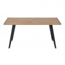 ΤΡΑΠΕΖΙ ΤΡΑΠΕΖΑΡΙΑΣ Fylliana 1564 SONOMA MDF ΜΕ ΜΑΥΡΑ ΠΟΔΙΑ 180x90x75εκ