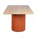 ΤΡΑΠΕΖΙ ΤΡΑΠΕΖΑΡΙΑΣ Fylliana Elington ΦΥΣΙΚΟ-ΠΟΡΤΟΚΑΛΙ 220x100x75εκ