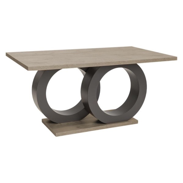 ΤΡΑΠΕΖΙ ΤΡΑΠΕΖΑΡΙΑΣ Fylliana Oregon GREY OAK 160x90x75εκ