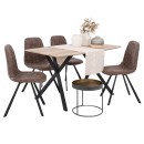 ΤΡΑΠΕΖΙ ΤΡΑΠΕΖΑΡΙΑΣ Fylliana T-1095 MDF ΜΕ ΕΠΕΝΔΥΣΗ PAPER WOOD 160x90x76εκ