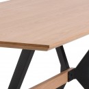 ΤΡΑΠΕΖΙ ΤΡΑΠΕΖΑΡΙΑΣ MDF ΜΕ ΚΑΠΛΑΜΑ ΔΡΥΣ Fylliana ΦΥΣΙΚΟ ΧΡΩΜΑ 180x90x75εκ