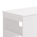 ΤΡΑΠΕΖΙ ΤΡΑΠΕΖΑΡΙΑΣ VALENCE ΛΕΥΚΟ 120x50x105εκ