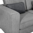 ΤΡΙΘΕΣΙΟΣ ΚΑΝΑΠΕΣ Huelva ΓΚΡΙ ΥΦΑΣΜΑ 231x93x86εκ ΤΡΙΘΕΣΙΟΣ ΚΑΝΑΠΕΣ Huelva ΓΚΡΙ ΥΦΑΣΜΑ 231x93x86εκ