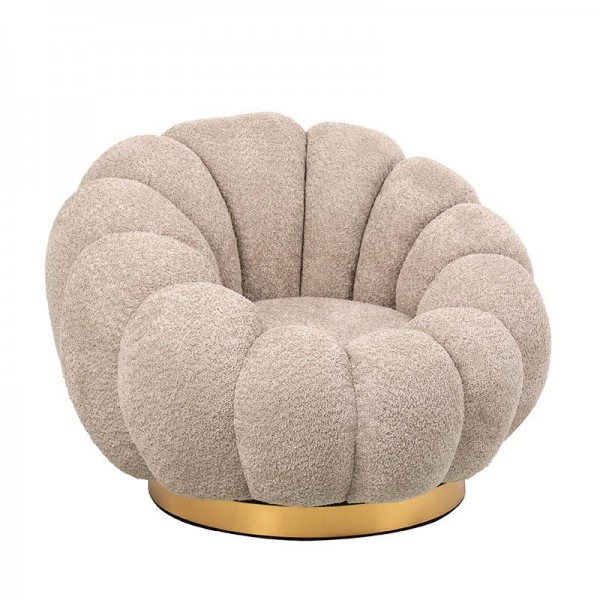 ΠΕΡΙΣΤΡΕΦΟΜΕΝΗ ΥΦΑΣΜΑΤΙΝΗ ΠΟΛΥΘΡΟΝΑ Fylliana Delori ΜΠΕΖ ΥΦΑΣΜΑ 98x97x69εκ